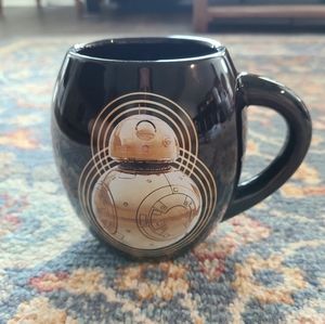 Star Wars BB-8 Huge Ceramic Black Coffee Mug Oval Shaped 26oz Capacity